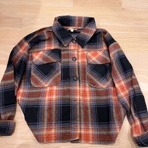 NWT Democracy brand button down flannel
